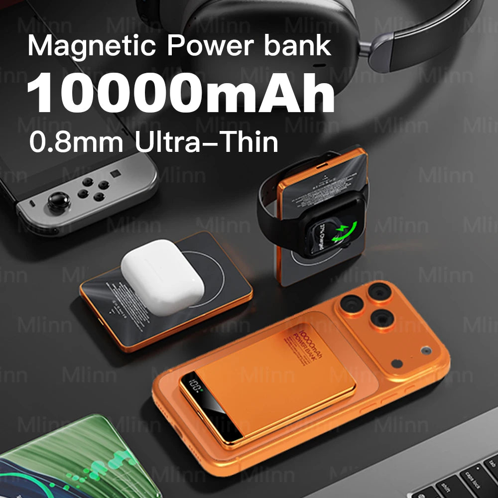 10000mAh Ultra Slim MagSafe Power Bank 20W Magnetic Wireless Fast Charging CCC Portable Battery For Apple Watch iPhone Samsung