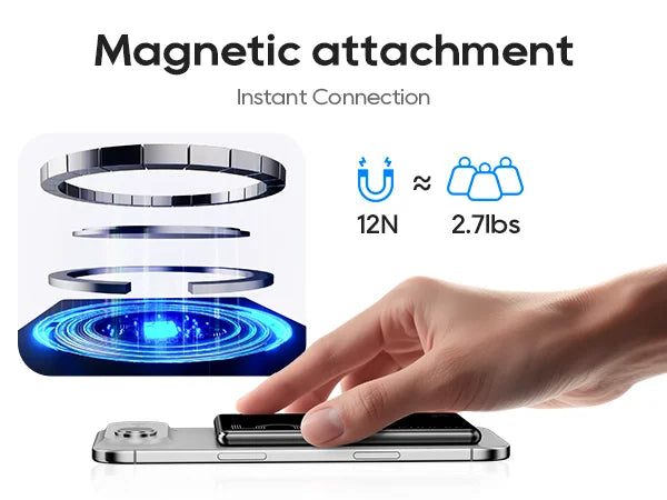 KUULAA Power Bank 5000mAh Magnetic Wireless Portable Charger External Battery 20W Fast Charging For iPhone 17 16 15 14 Pro Max