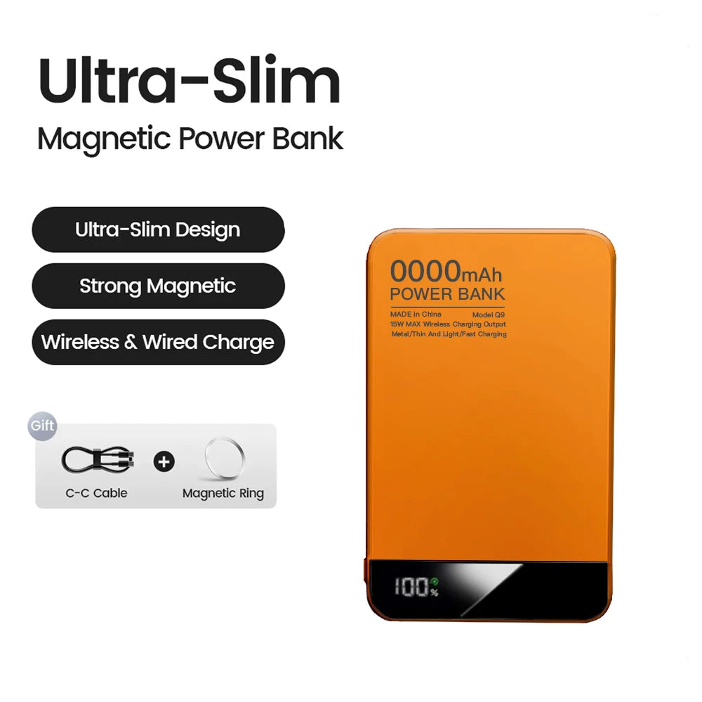 10000mAh Ultra Slim MagSafe Power Bank 20W Magnetic Wireless Fast Charging CCC Portable Battery For Apple Watch iPhone Samsung