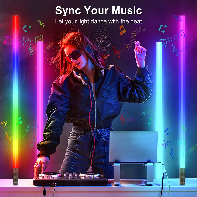 App Controlled RGB Corner Floor Lamp Musical Dimmable for Party Weddings, Holiday Events