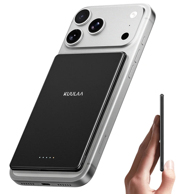 KUULAA Power Bank 5000mAh Magnetic Wireless Portable Charger External Battery 20W Fast Charging For iPhone 17 16 15 14 Pro Max