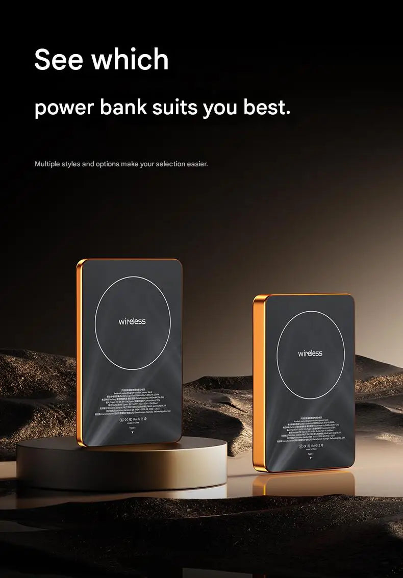 10000mAh Ultra Slim MagSafe Power Bank 20W Magnetic Wireless Fast Charging CCC Portable Battery For Apple Watch iPhone Samsung