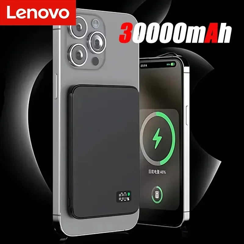 Lenovo Magnetic Wireless 50000mAh Power Bank PD22.5W Super Fast Charging External Battery for Magsafe for iPhone Huawei Samsung