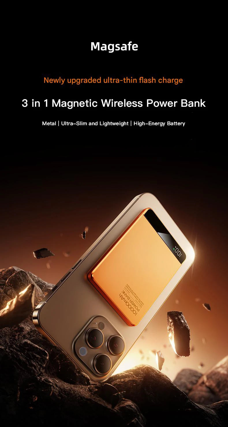 10000mAh Ultra Slim MagSafe Power Bank 20W Magnetic Wireless Fast Charging CCC Portable Battery For Apple Watch iPhone Samsung