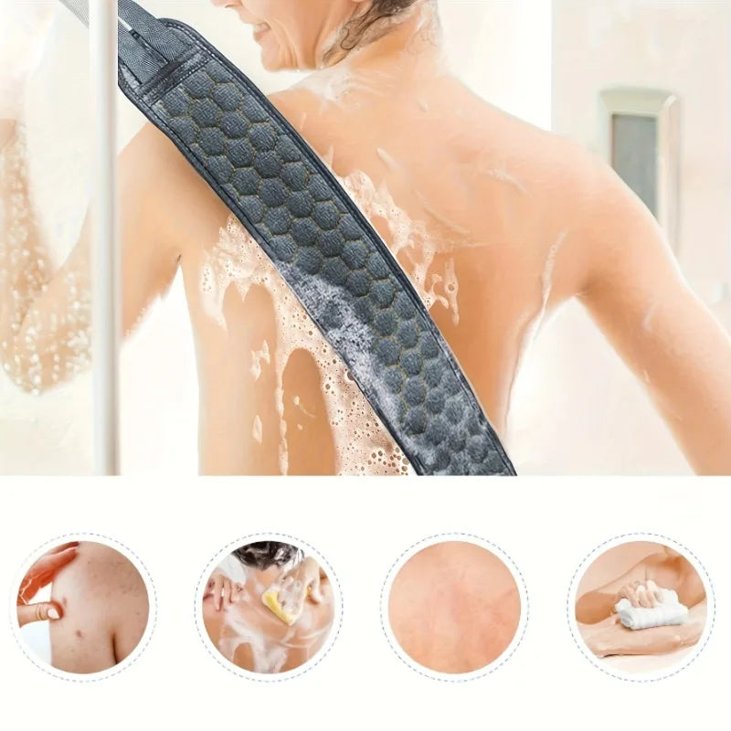 3pcs Bath Back Exfoliating Set, Loofah Sponge, Bath Glove, Exfoliating Bath Washcloth Towel, Back Scrubber for Shower